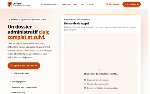 Page d’accueil du site Jurispot