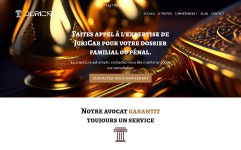 Page d’accueil du site Service Justice